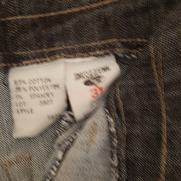 Point Zero Blue Black Denim Jean skirt size 31 - Picture 3 of 3